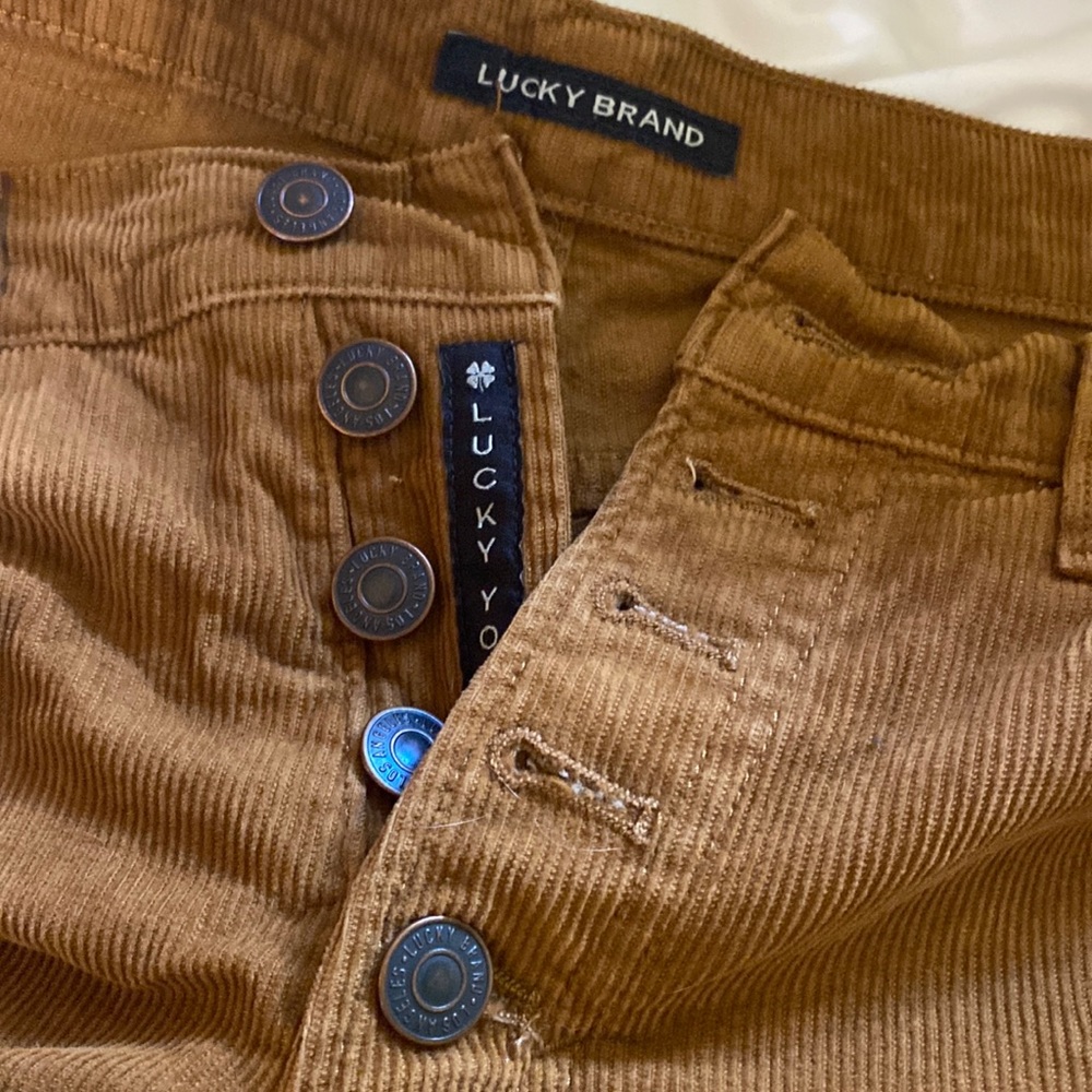 Lucky Brand Mid Rise authentic corduroy crop pants sz 4
